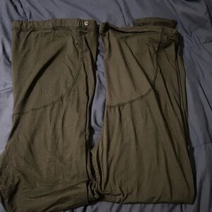 A pair of black maternity leggings